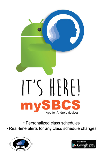 mySBCS mobile app flyer